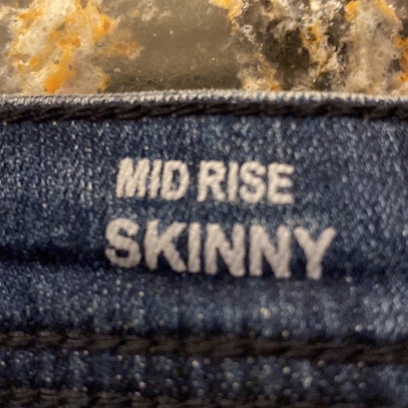 Lane Bryant solid blue stretch skinny mid rise plus size jeans size 24 - Picture 5 of 5